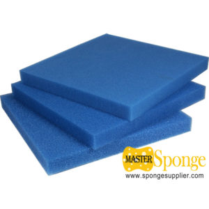 blue color open cell polyurethane foam for water purification